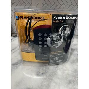 Plantronics T10 Black Headband Headset NEW With Package Wear Sealed PLN-T10